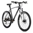 Vélo électrique VTT musculaire cadre alu Leader Fox Factor 2023 - noir/blanc - 180/188 cm-0