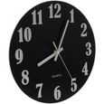 1pc Simple Horloge murale en bois durable lumineuse pour chambre à coucher bureau maison horloge - pendule horloge - reveil-0
