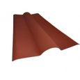 Faîtière bitumée pour toiture ondulée - MCCOVER - L: 1 m - l: 44 cm - E: 0.1 cm - Rouge-0
