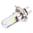 TMISHION ampoule LED de moto Lampe de phare de moto LED Light H4 COB Chip Module Ampoule High Low Beam DC12‑80V-0