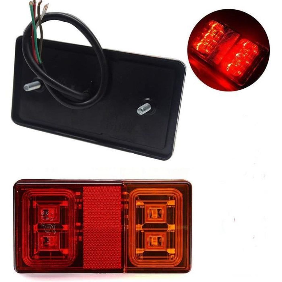 AIZ 2pcs 12 LED feux de direction clignotant feux arrière pour camion