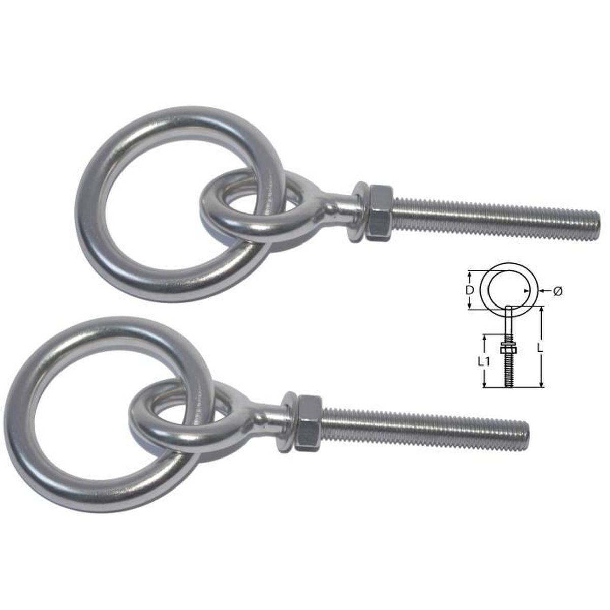 Tube inox 19mm x 1,5mm x 1 M/ètre Polimiroir 316 Lot de 2