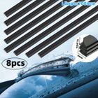 WELAN 8 Pièces Lames d'Essuie-Glace de Rechange en Caoutchouc, 700mm Universelles Glace Bandes Essuie-Glaces,Caoutchouc de Remplacement