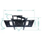 ZHOUXI - Support Murale TV - Mouvement Complet pour téléviseurs 400x400mm à écran Plat LCD LED de 32 à 55"