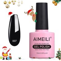 AIMEILI Vernis Semi-Permanent Noir Soak Off UV LED Vernis à Ongles Gel Polish - Blackpool (007) 10ml