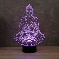 Lampe illusion 3D Bouddha