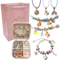 Cadeau Fille 5 6 7 8 9 10 11 12 Ans,Kit de Fabrication de Bracelets pour Filles,Kits de Bijoux et Perles pour Enfants,Jouet Fille