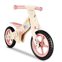 Beeloom - spring bike -  Velo sans pedale en bois, velo draisienne enfants, rose, 2 ans