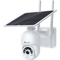 Ctronics Caméra Surveillance 2K 3MP WiFi Extérieure avec Panneau Solaire Batterie Rechargeable PIR Détection Vision Nocturne 25-30M