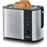 SEVERIN Grille-pain automatique 800 W, Toaster compact 2 fentes jusqu'a 2 tranches, Grille-pain electrique avec reglage du de