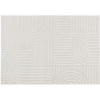 Tapis Salon à poil court, Tapis de couloir, Boho géométrique - Blanc - 80x150cm - Tapis moderne super doux