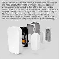 CA06339-Xiaomi Aqara Zigbee Kit Smart Home Kit Porte Fenêtre Capteur Télécommande Intelligente - Blanc