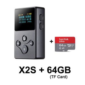 LECTEUR MP3 Carte X2S 64G-Xduoo-Mini lecteur de musique MP3 po
