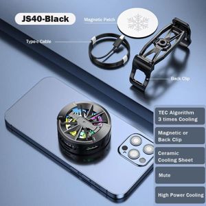 VENTILATEUR JS40 Black - Ventilateur magnétique de jeu pour té