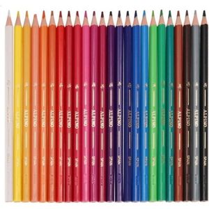 TTS Smile Lot de 24 crayons ronds en bois Noir 