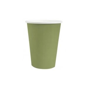 Lot De 6 Gobelets En Carton Vert 25cl - Thème Tropical "Retraite", Parfait Pour Fêtes Et événements