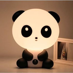 VEILLEUSE BÉBÉ Veilleuse Lampe de Nuit Chevet Table Lumière Douce Blanc Chaud Déco Cadeau Style Panda pour Chambre Enfant Bébé