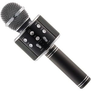 MICROPHONE - ACCESSOIRE Noir WS-858 Microphone sans fil Métal MIC Recordin