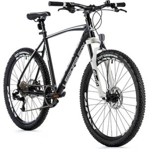 VÉLO ASSISTANCE ÉLEC Vélo électrique VTT musculaire cadre alu Leader Fox Factor 2023 - noir/blanc - 180/188 cm