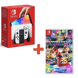 CONSOLE NINTENDO SWITCH Nouvelle Nintendo Switch OLED Blanche + Mariokart 