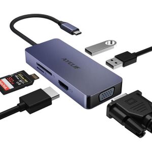 Adaptateur USB 3.0 vers VGA - Carte graphique externe multi écran avec hub  USB à 3 ports - 1920x1200 / 1080p