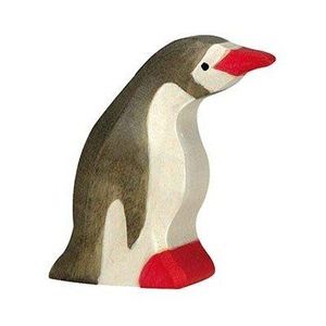 FIGURINE - PERSONNAGE Figurine en bois HOLZTIGER - Pingouin petit tête en avant