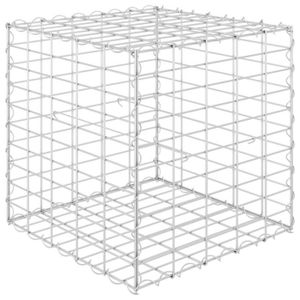 PIERRE - GABION PIERRE Lit surélevé cube à gabion Fil d'acier 50x50x50 cm