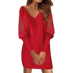Robe pull oversize rouge cheap