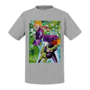 T-SHIRT T-shirt Enfant Gris Dragon Ball Z Gohan Contre Cel