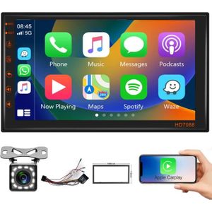 AUTORADIO Carplay Android Poste Radio Voiture 2 Din Avec Gps 7 Pouce Touchcreen Auroradio Mit Bluetooth-17 Thèmes-Wifi-Usb-Aux-Mirror L[J3539]