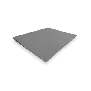 DRAP PLAT SOLEIL d'OCRE Drap plat Camille - Coton percale - 180 x 290 cm - Gris