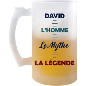 Verre à bière - Cidre Chope de bière David Mythe Légende - cadeau idée a