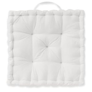 coloris rose Lot de 4 coussins de sol en coton 40 x 40 x H 8 cm