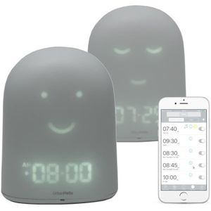 RÉVEIL ENFANT REMI - Réveil Enfant Jour Nuit pour dormir plus - Babyphone - Veilleuse & Berceuse - Suivi du Sommeil - Gris