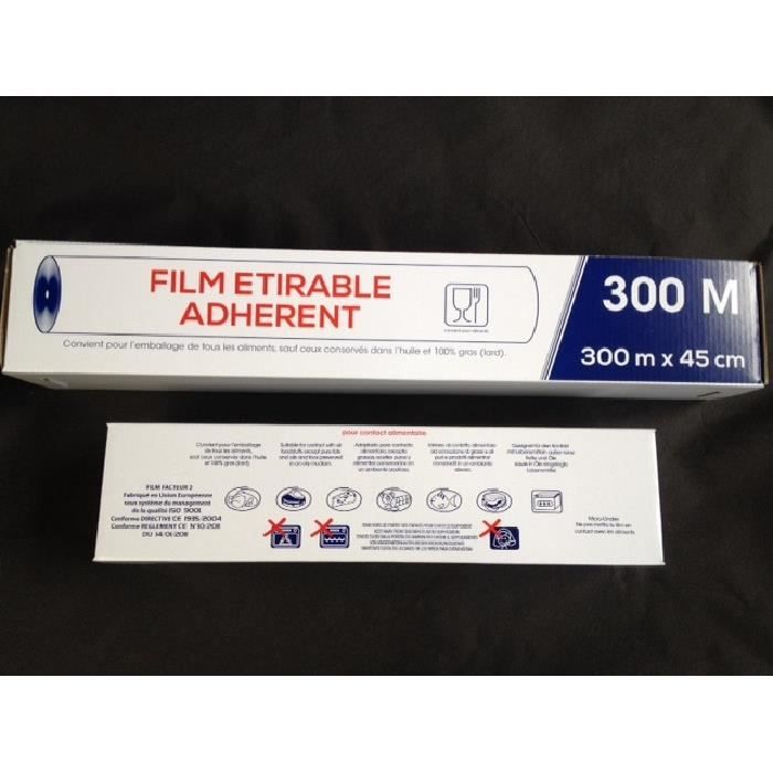Film alimentaire (7µ) 0,45 x 300 M x 3 rouleaux