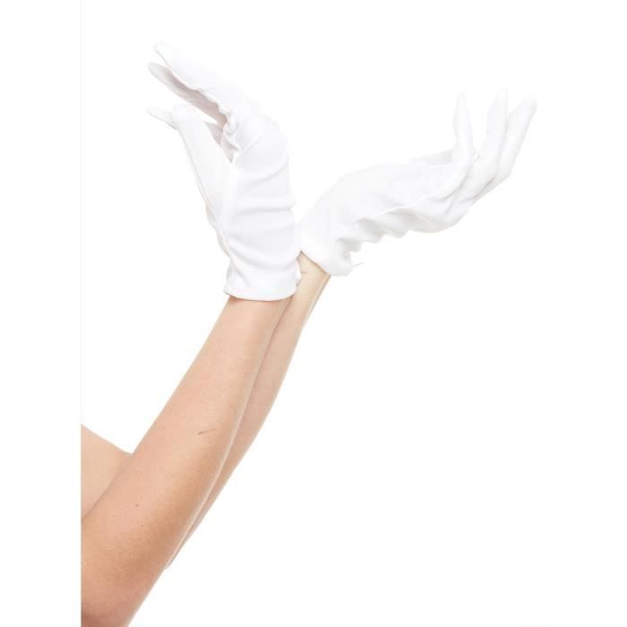 Gants Longs Blancs 60 cm - accessoires