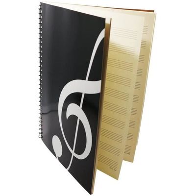 Cahier de Musique - Relié - 14 portées - 96 pages - Cahier de Musique