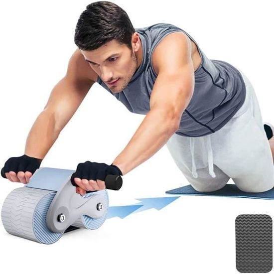 AouiSton Ab Roller Roue Abdominale à Rebond Double Roue - Entraînement Abdominaux Stable
