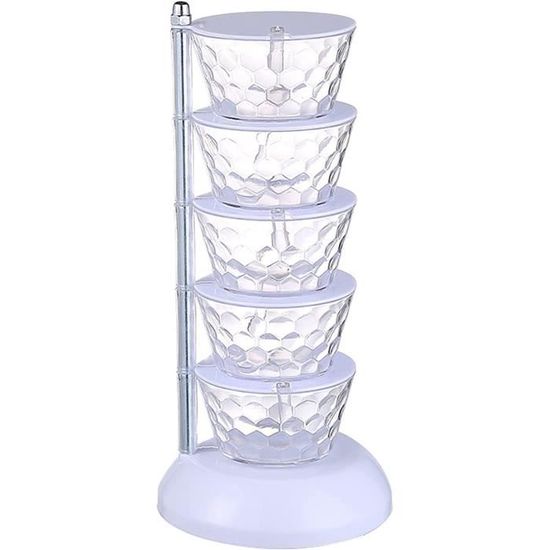 SpaceAid Étagère à épices Avec 28 Pots à épices, 386 étiquettes à