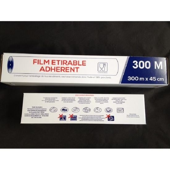 Film Alimentaire étirable PVC 300M x 45cm
