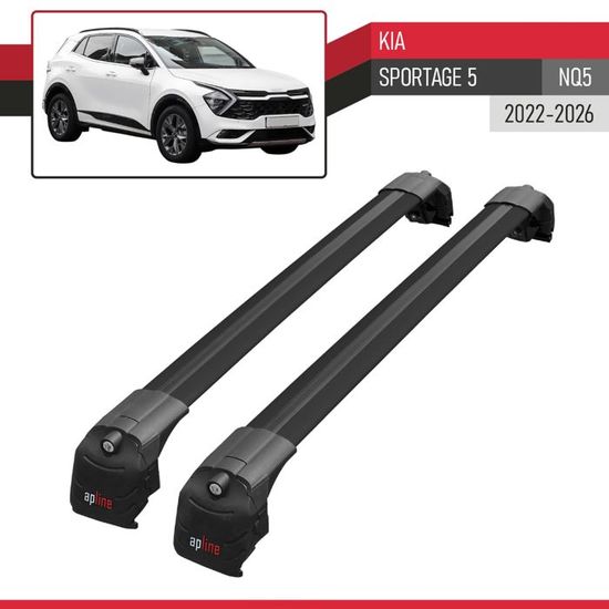 Barres De Toit Pour Kia Sportage 2004-2009 - Modèle FLY Gris, Aluminium Anodisé, Charge Max 75 Kg (véhicule En Mouvement) - 13
