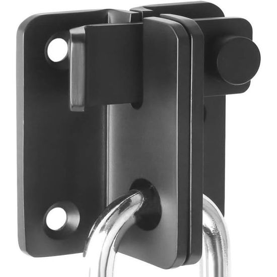 Verrou De Porte De Grange Rustique Kenley – Loquet En Acier Noir, Pour Intérieur/extérieur, Quincaillerie Complète