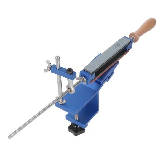 Aiguiseur De Couteaux Professionnel à Angle Fixe - 8 Pierres Rotatives (120 à 3000) - Pour Couteaux De Cuisine, Chef, Sushi - Kit Complet - 12