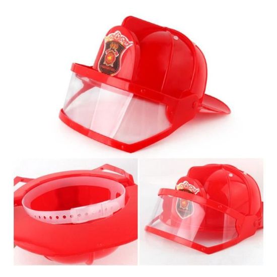 Lot De 2 Chapeaux De Pompier Pour Enfants Avec Doublure Réglable - Costume Halloween Et Cosplay