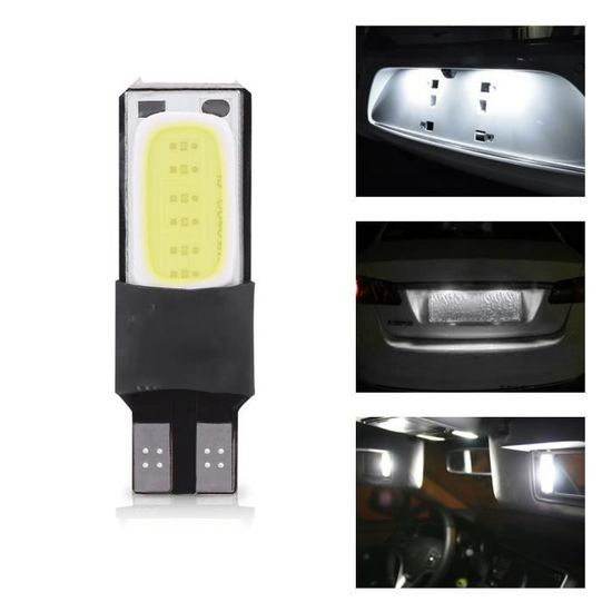 YOUNLEN Kit Ampoules LED Voiture 8pcs - 12V, 6500K Blanc, 600LM - Pour Plaque Immatriculation, Plafonnier, Carte