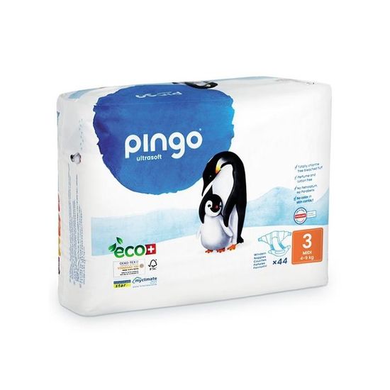 Couches Pingo - Taille 3 - 44 unités - Anti-allergiques et ultra-douces