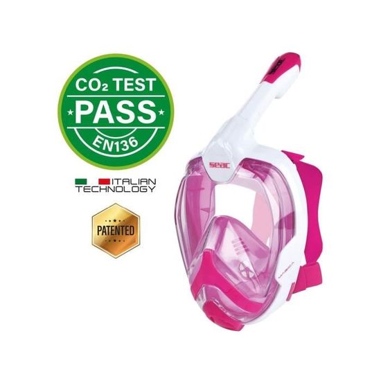 Masque Intégral Snorkeling Cressi Komodo - Vision 180°, Anti-buée, Tuba Latéral Dry, Taille M/L