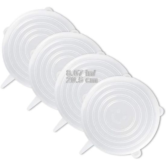 Lot De 4 Couvercles De Tasse En Silicone - Motif Floral - Pour Tasses De 9.5 Cm De Diamètre - Hermétique Et Réutilisable