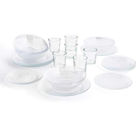 Service Vaisselle 18 Pièces En Verre RENAISSANCE