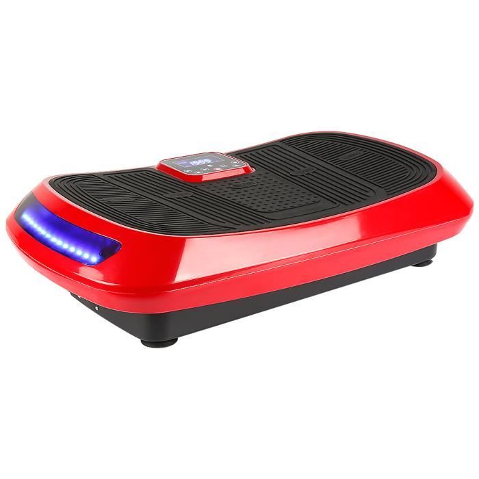 Plateforme Vibrante HOMPOT avec Technologie de Vibration 4D Design courbé, 3 puissants Moteurs + télécommande + écran Tactile